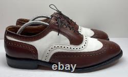 VINTAGE Allen Edmonds BROADSTREET Spectators 10D Brown & White Oxfords