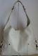 VINTAGE BURBERRY LEATHER CREAM HOBO WITH HORSE BIT HW & DUST BAG, EUC