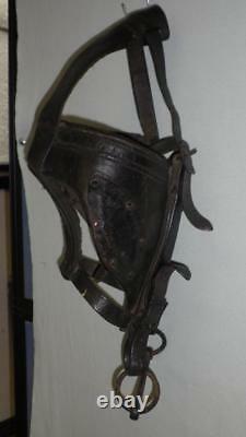 VINTAGE COLLIERY Mining BLACK LEATHER Pit PONY/HORSE BRIDLE WITH BIT