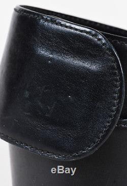 VINTAGE Celine Black Leather Horse & Buggy Waist Belt SZ 60