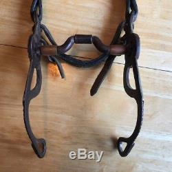 VINTAGE DALE CHAVEZ Leather Horse Bridle Show Headstall withSILVER & Performax Bit