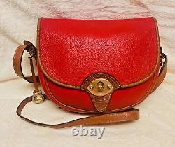 VINTAGE DOONEY & BOURKE Cavalry Shoulder Bag WOMENS HANDBAG RED CLASSIC