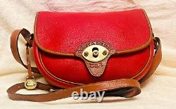 VINTAGE DOONEY & BOURKE Cavalry Shoulder Bag WOMENS HANDBAG RED CLASSIC