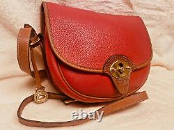 VINTAGE DOONEY & BOURKE Cavalry Shoulder Bag WOMENS HANDBAG RED CLASSIC