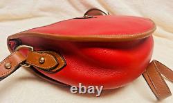 VINTAGE DOONEY & BOURKE Cavalry Shoulder Bag WOMENS HANDBAG RED CLASSIC