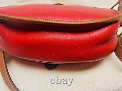 VINTAGE DOONEY & BOURKE Cavalry Shoulder Bag WOMENS HANDBAG RED CLASSIC