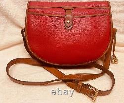 VINTAGE DOONEY & BOURKE Cavalry Shoulder Bag WOMENS HANDBAG RED CLASSIC