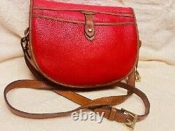 VINTAGE DOONEY & BOURKE Cavalry Shoulder Bag WOMENS HANDBAG RED CLASSIC