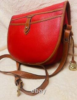 VINTAGE DOONEY & BOURKE Cavalry Shoulder Bag WOMENS HANDBAG RED CLASSIC