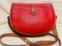 VINTAGE DOONEY & BOURKE Cavalry Shoulder Bag WOMENS HANDBAG RED CLASSIC