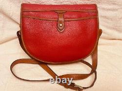 VINTAGE DOONEY & BOURKE Cavalry Shoulder Bag WOMENS HANDBAG RED CLASSIC