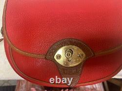 VINTAGE DOONEY & BOURKE Cavalry Shoulder Bag WOMENS HANDBAG RED CLASSIC