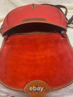 VINTAGE DOONEY & BOURKE Cavalry Shoulder Bag WOMENS HANDBAG RED CLASSIC