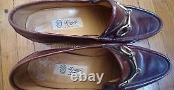 VINTAGE GUCCI 70s / 80s HorseBit Loafers Wine Size 9.5 D / 42.5 Italy
