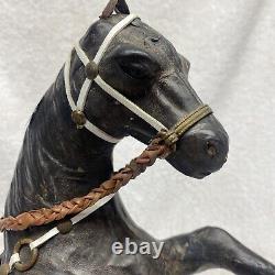VINTAGE HANDMADE LEATHER HORSE 16 AWESOME CRAFTSMANSHIP GREAT DETAIL 1930's