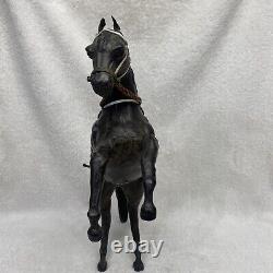 VINTAGE HANDMADE LEATHER HORSE 16 AWESOME CRAFTSMANSHIP GREAT DETAIL 1930's