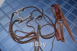 VINTAGE Leather 15 PONY Small Horse Donkey WESTERN COWBOY SADDLE w Stirrups