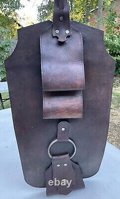 VINTAGE Leather Horse Saddle Hyde Book Holder