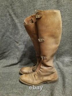 VINTAGE OR ANTIQUE LEATHER CAVALRY RIDING BOOTS PEAL & CO ENGLAND EARLY 1900s