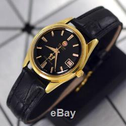 VINTAGE RADO Golden Horse AUTOMATIC 30 JEWELS DATE GOLD PLATED DRESS MEN'S WATCH