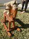VINTAGE SOLID WOOD LEATHER EARS ROCKING HORSE Woods of America 1983