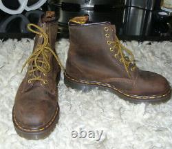 VINTAGE dr marten boots CRAZY HORSE sz 8 MADE IN ENGLAND NEW WITHOUT BOX