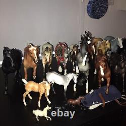 VIntage RETIRED, Rare Breyer Horse Lot Of 17 Plus Blanket