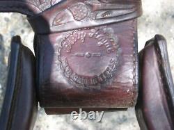 VTG 1990's BILLY ROYAL Show Saddle Lots of Silver Riata Hobbles 15 Seat Tooled