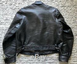 VTG 30s Handmade Cossack Biker Lederjacke Menlo Leather Jacket Vintage Horsehide