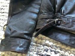 VTG 30s Handmade Cossack Biker Lederjacke Menlo Leather Jacket Vintage Horsehide