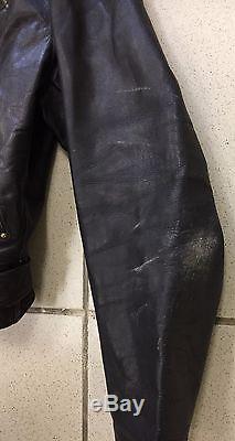 VTG 50s RARE CALIFORNIAN Hand Painted Horse Leather Motorcycle Hide Jacket 38 M