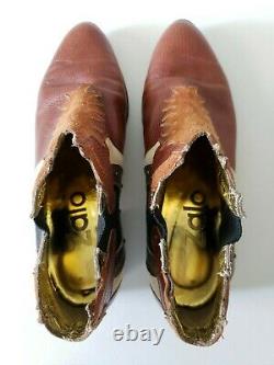 VTG 80s 90s Zalo Womens 8 N Leather Horses Horseshoe Chelsea Ankle Boots