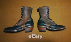 VTG CHIPPEWA USA 29408 BLACK BAY APACHE PACKER Work Boots Mens 10.5D Free Shipp