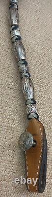 VTG DALE CHAVEZ Western Beaded Silver Overlay Show Headstall Horse Show Tack