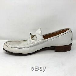 VTG Gucci Mens White Horse Bit Loafers Size 13 US EU 47 Made in Italy SEE VIDEO