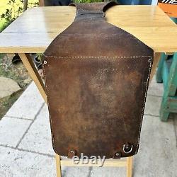 VTG Hand Tool Leather Chet Vogt Sterling Silver Hardware Horse Saddle Bag Texas