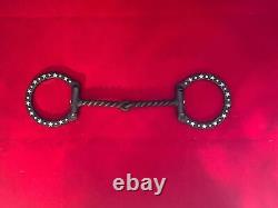 VTG Jeweled Leather Horse Halter, Horse Bit, Leather Lead Rope, Horse Tack, Bit