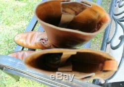 VTG MAYFAIR Leather Cavalry Riding Officer Boots Dehner Size 10C Cosplay Jedi