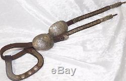 VTG R. A. GUTHRIE LEATHER WESTERN STERLING SILVER BUCKLE HORSE SHOW HEAD STALL
