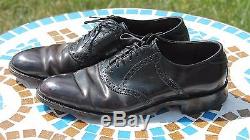 VTG Roblee Black Genuine Shell Cordovan Horse Leather Size 8 C 8C Oxford Shoes