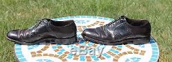 VTG Roblee Black Genuine Shell Cordovan Horse Leather Size 8 C 8C Oxford Shoes