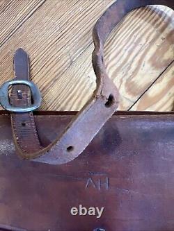 VTG western Leather Tack Handmade Pouch Satchel Ranch Branded