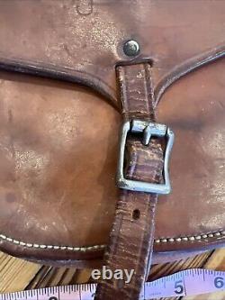 VTG western Leather Tack Handmade Pouch Satchel Ranch Branded