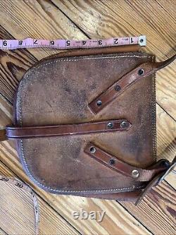 VTG western Leather Tack Handmade Pouch Satchel Ranch Branded