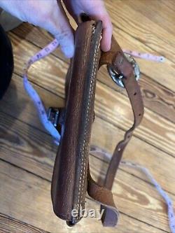 VTG western Leather Tack Handmade Pouch Satchel Ranch Branded