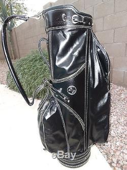 Very Rare Vintage Genuine Horse Hide Golf Bag Wilson Horsehide Leather Black
