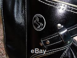 Very Rare Vintage Genuine Horse Hide Golf Bag Wilson Horsehide Leather Black