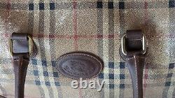 Very Vintage Burberry Beige Nova Check mini Boston Bag PVC Leather Shadow Horse