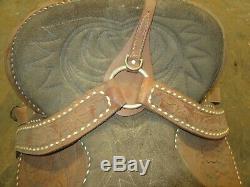Vintage 16 Tex Tan Tooled Leather Horse Saddle Hereford Brand