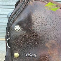 Vintage 17 Bates & Sons Perth 420 Brown Leather Dressage Horse Riding Saddle